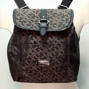 🅱️🅾️G🅾️ Tommy NWOT brown canvas logo backpack